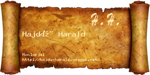 Hajdú Harald névjegykártya